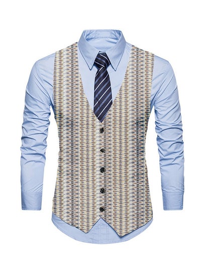 Buy New Fashionable Personalized Printed Men's Suit Vest in Saudi Arabia