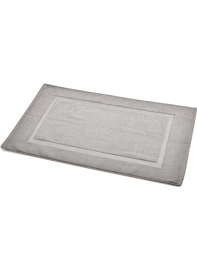 Buy Basics Banded Bath Mat , 20X31 Inches , Grey in Saudi Arabia