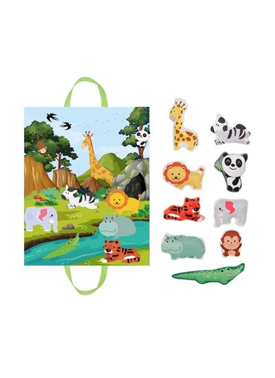 Buy 9PCS Babeland Soft Animal Toys with Playmat and Storage Bag, Built-in Sounds, Washable & Non-fading, Educational and Safe Plush Animals for Toddlers, Tummy Time Baby in UAE