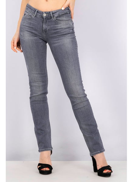 اشتري Women Slim Fit Stretchable Jeans, Grey Wash في السعودية