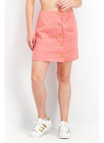 اشتري Women Solid Mini Skirt, Pink في السعودية