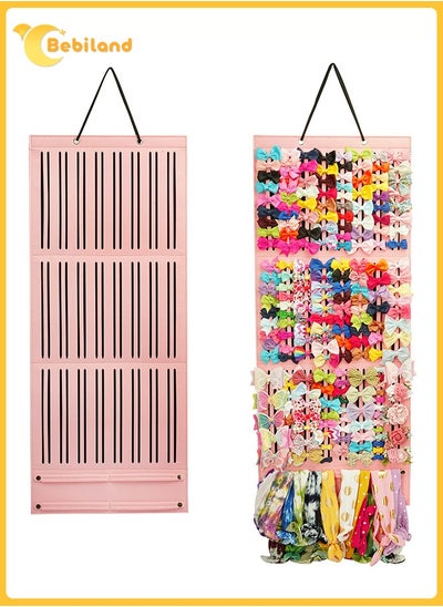 Buy Hair Bow Holder Organizer For Girls Hanging Bow Holder For Girls Hair Accessories Storage Organizer For Headbands, Hair Clips, Hair Ties, Scrunchies, Pink (Without Hair Bows) in Saudi Arabia