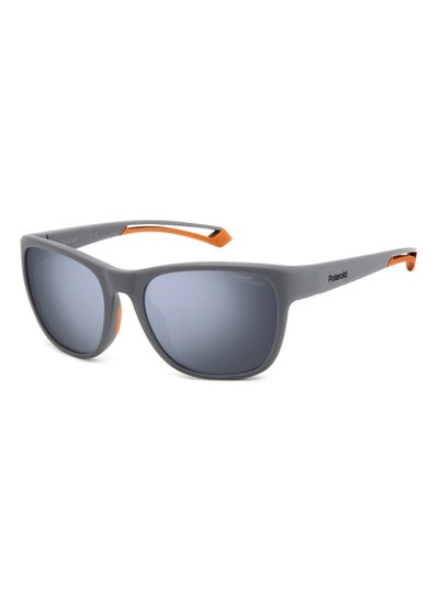 اشتري Unisex Polarized Rectangular Shape  Sunglasses Pld 7051/S Silver 47 - Lens Size: 46.8 Mm - Mtt Grey في السعودية