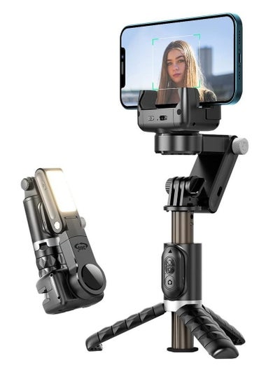 اشتري Gimbal Stabilizer For Smartphone With Extendable Selfie Stick And Tripod 3 Axis Selfie Stick Tripod With Face Tracking 360° Rotation 4 In 1 Portable Phone Tripod Auto Balance في الامارات