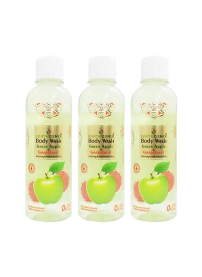 اشتري 3-Pieces Green Apple And Grapefruit Bodywash 900 Ml Special Offer في الامارات