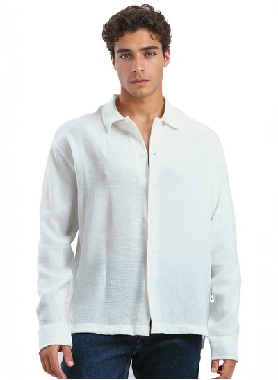 Buy Full Buttons Regular Fit Summer White Shirt in Egypt