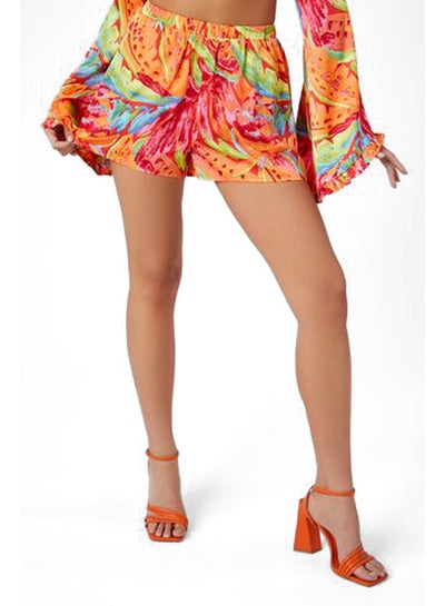 Buy Satin Abstract Pull-On Shorts in Egypt