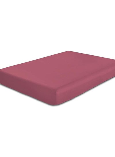 Buy Cotton Home Super Soft Bed Fitted 200x180Cm/79x71Inch, King Size High Quality Polyester Mattress Cover - Extra Soft - Easy Fit Highly Breathable Bedding & Linen Cover Mauve in UAE