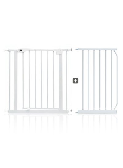 اشتري Baby Safe - Metal Safety Gate w/t 45cm Extension - White في الامارات