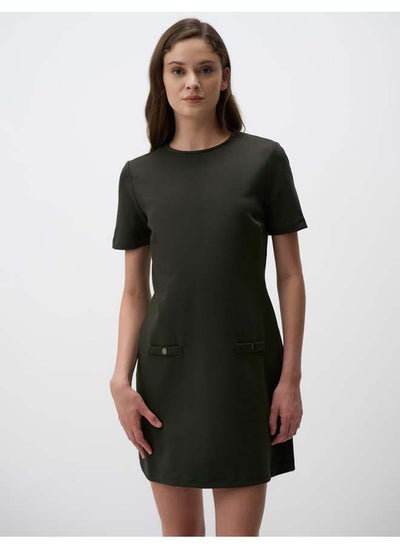 Buy Crew Neck Relaxed Fit Short Sleeve Mini Dress in Egypt