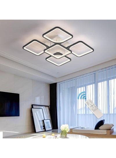 thumbnail image 2 of Klighten 35W Dimmable LED Ceiling Light With Remote - 29x29cm Square Modern Lamp, 3000K-6000K, Black 2 of 12