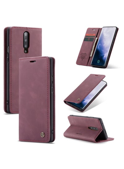 Buy CaseMe Oneplus 7 Pro Case Wallet, for Oneplus 7 Pro Wallet Case Book Folding Flip Folio Case with Magnetic Kickstand Card Slots Protective Cover - Wine in Egypt