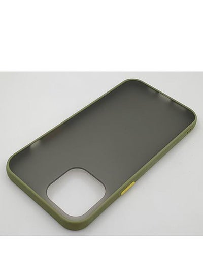 اشتري Apple IPhone 12 Pro Max Slim Fit Silicone Cover With Soft Edges & Colored Buttons - Light Green في مصر