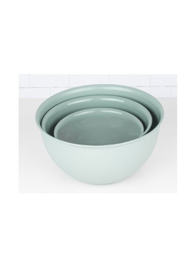 Buy Hobby bowl set of 3 pieces (0.5, 1, 2) liter, Green in Saudi Arabia
