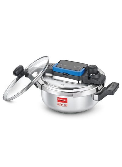 Buy Prestige Svachh FLIP-ON MiniSS Pressure Cooker 18 cm-2 L with Glass Lid in UAE