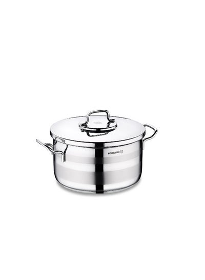 Buy Korkmaz Astra 2 Stainless Steel pot, capacity 24 cm in Saudi Arabia