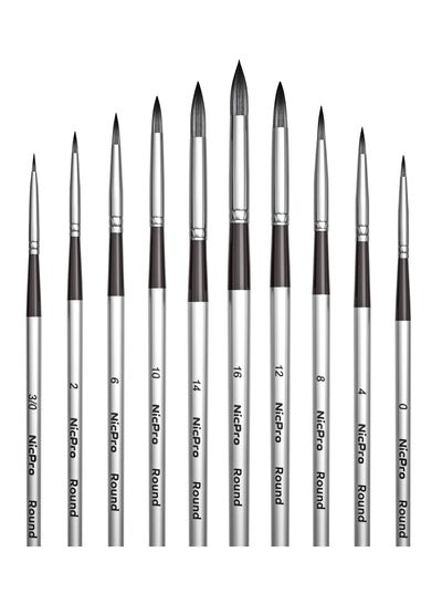 thumbnail image 2 of Grabie Paint Brush Set, 11 Pcs Miniature Brushes For Fine Detailing & Art Painting - Acrylic, Watercolor, Oil, Models And Gouache 2 of 13