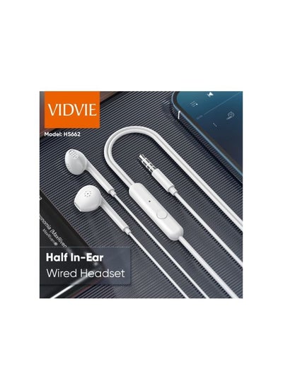 Buy Vidvie HS662 Wired Earphones With HD Microphone - White in Egypt