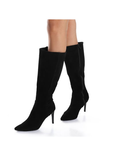 Buy Suede Knee High Boot - Black in Egypt