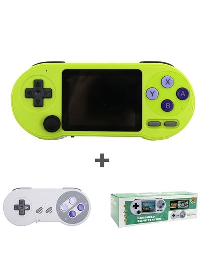 اشتري 3-inch game console TV game console 16-bit street built-in 8000+ games retro games 3-inch SF2000 portable handheld game console for two people with small handle في السعودية