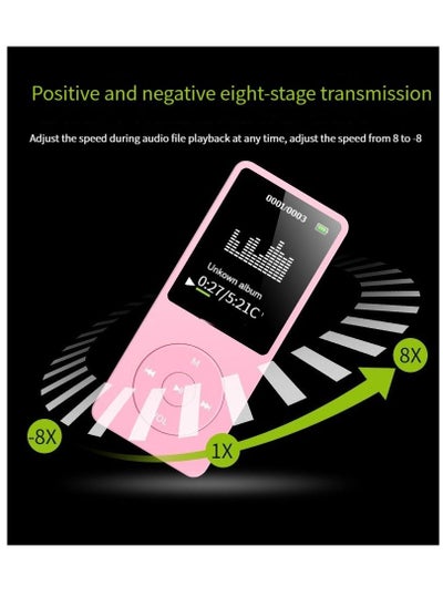 اشتري مشغل موسيقى رياضي للطلاب MIAOYAN Mini Walkman MP3 MP4 مع شاشة وبطاقة قابلة للإدخال (وردي) في السعودية