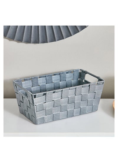 Buy Strap Textured Basket 13x29x16 cm in Saudi Arabia