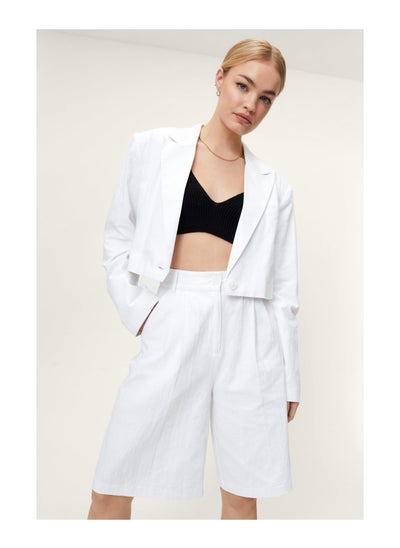 Buy Cotton Cropped Blazer in UAE