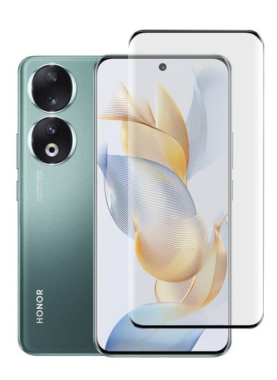 Buy Screen Protector Compatible with Honor 90 Pro, 3D Full Coverage with Anti-Scratch High Transparency Anti-fingerprint Bubble-Free Premium Tempered Glass Screen Protector in Saudi Arabia