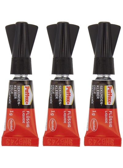 Buy Pattex Super Glue Mini Dose, Strong All Purpose Adhesive for Repairs , Easy to Use Instant Super Glue, 3x1g in UAE