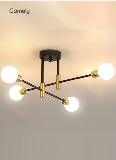 Buy Industrial Ceiling Light, Chandelier Diameter, 180° Adjustable Ceiling Lamp for Bedroom, Kitchen, Living Room Without Bulb in Saudi Arabia