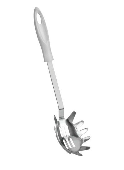 اشتري Stainless Steel Spaghetti Spoon-Silver,White-72/257915 Inch في الامارات