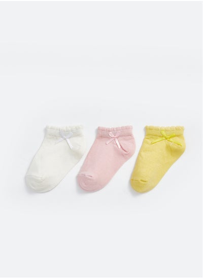 Buy Basic Baby Girl Booties Socks 3 Pieces in Egypt