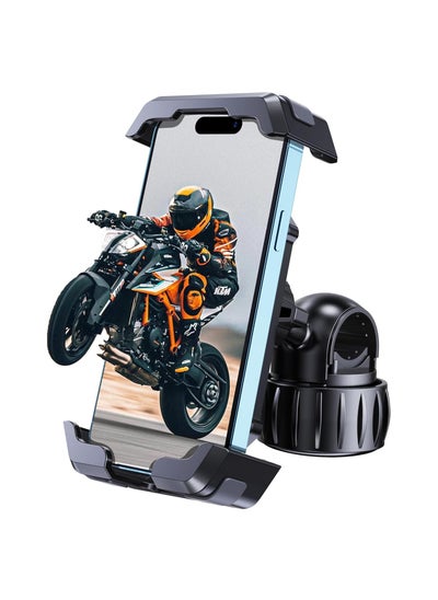 Buy Bike Handlebar Phone Holder, Motorcycle Phone Mount Clamp Motorcycle Handlebar Phone Clip Bike Phone Clamp for iPhone 14 Plus/Pro Max, 13 Pro Max, S9, S10 and More 4.7" - 6.8" Smartphones in UAE