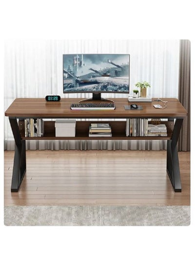 Buy Gaming desk and computer desk study desk modern home desk for work writing study gaming suitable for bedroom with internalstorageshelf in Saudi Arabia