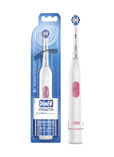 Buy Battery Powered Toothbrush 2 Minutes Timer, Remove Plaque With Deeper Reach Between Teeth, Soft Rubberized Ergonomic Handle 2D Cleaning Assorted in UAE