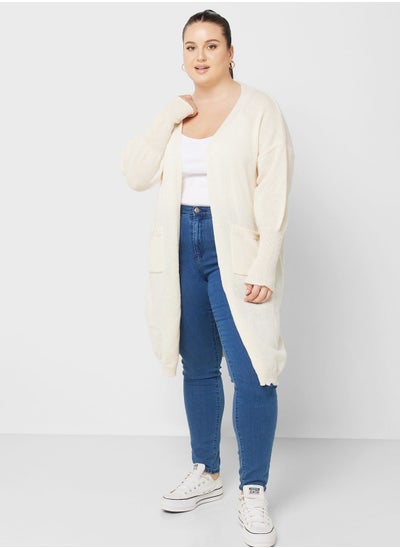 Buy Longline Balloon Sleeve Cardigan in Saudi Arabia