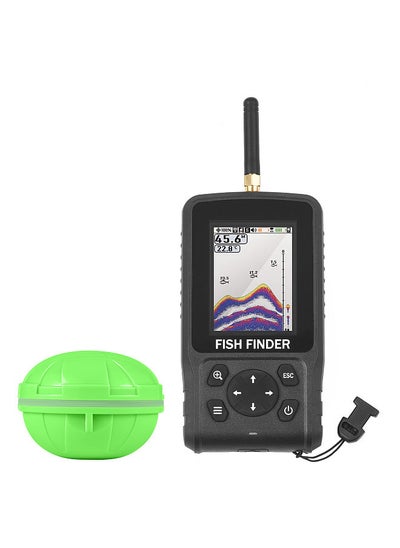 اشتري Portable Fish Finder Wireless 2.6in LED Color Screen Design Ideal for Long-distance Fishing High Bright Detection Depth Range 2.6-160ft 90° 433MHz Sonar Frequency 125 KHz Fishing Gear and Equipment في الامارات