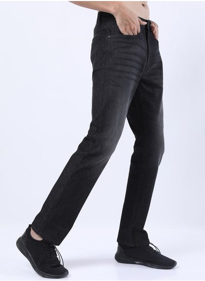 Buy Mid Rise Light Wash Jeans with Pockets in Saudi Arabia