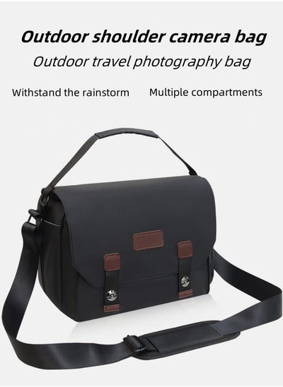 اشتري One-shoulder messenger outdoor travel camera bag wear-resistant and load-reducing SLR micro single digital waterproof portable photography bag في السعودية