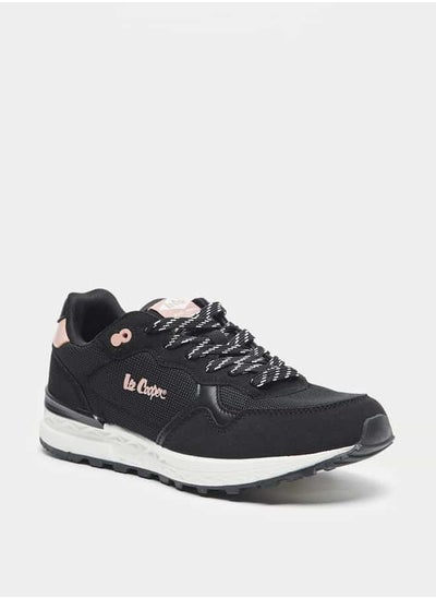 اشتري Women's Logo Print Low Ankle Sneakers with Lace-Up Closure في السعودية