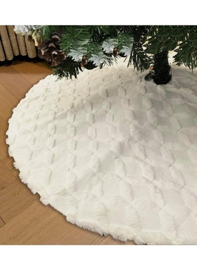 Buy 48 inch Christmas Tree Skirt Faux Fur Xmas Tree Skirt Christmas Decorations Holiday Tree Ornaments Tree Decoration for Christmas Home Decorations Xmas Party Holiday Decorations in UAE