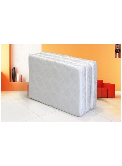 Buy Comfy Portable Folding Quilted White Medicated Mattress 180x90x7 cm in UAE