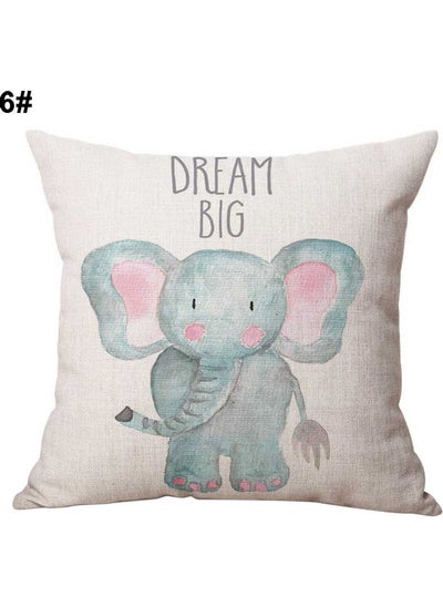 Buy Printed Pillow Cushion Cover White in UAE