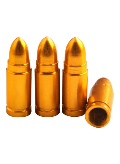 Buy 4-Piece Bullet Style Tyre Valve Caps in UAE