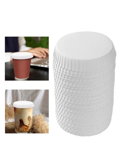 Buy 100pcs Disposable Paper Cup Covers in Saudi Arabia