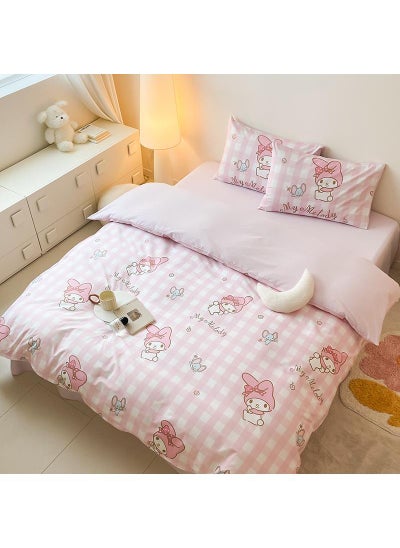 اشتري 4-Piece My Melody Cotton Comfortable Set Fitted Sheet Set Children'S Day Gift Birthday Gift في السعودية