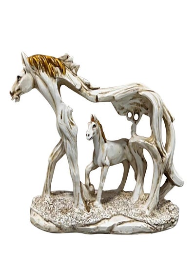 اشتري Creative Resin Horse Statue Home Decoration, Art Horse Sculpture Desktop Figurine Ornament Gift for Living Room Office Study Room Bedroom Coffee Shop Bar في السعودية