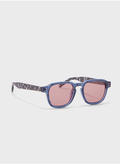 Buy Polarized Lens Tortoise Print Wayfarer Sunglasses in UAE