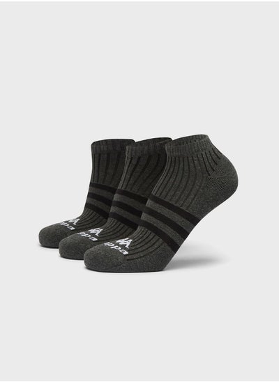 Buy 3 Pack Logo Print Ankle Socks in UAE