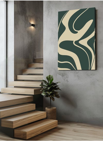 Buy Canvas Wall Art Stretched Over Wooden Frame with Scandinavian Abstract Painting in Saudi Arabia